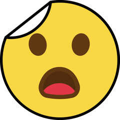 shocked sticker emoji icon