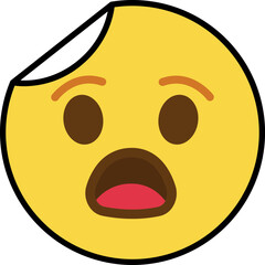shocked sticker emoji icon