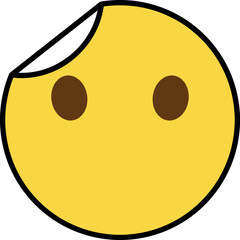 neutral face sticker emoji icon