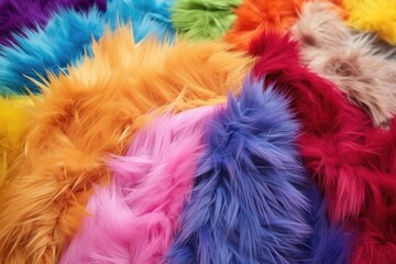 bunch of colorful faux fur for plush toys