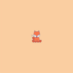 cute animal vector fox