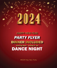 2024 Happy New Year background for your seasonal invitations, festive posters, greetings cards.