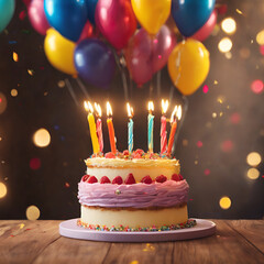 cake, birthday, candle, food, celebration, party, sweet, dessert, vector, chocolate, illustration,...