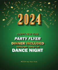 2024 Happy New Year background for your seasonal invitations, festive posters, greetings cards.