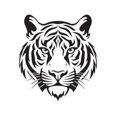 Tiger Head Vector Image, Art and logo