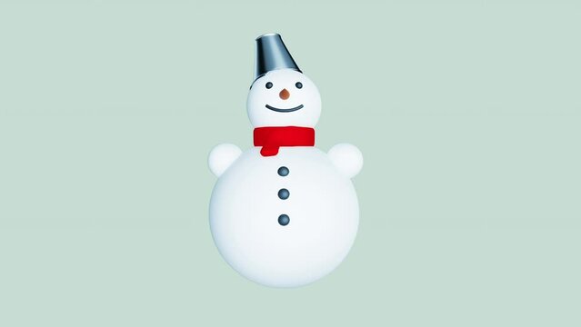 snowman with a hat for win ter Christmas and new year 