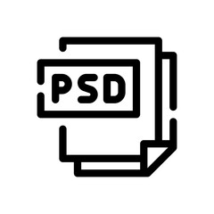 psd file format line icon