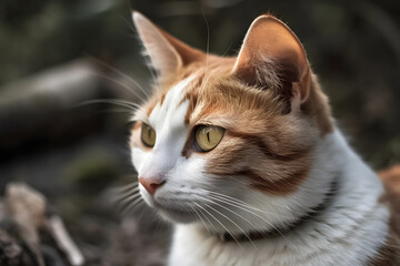 Fototapeta premium close up portrait of a cat. 