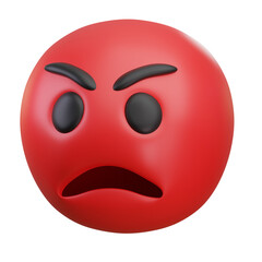 Angry Emoji 3D Illustration