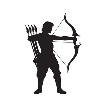 Archer Silhouette Vector Image and design