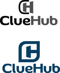 ch letter logo with rectangle shape
