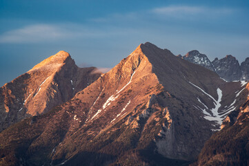 Tatra mountains in the spring morning, Poland and Slovakia