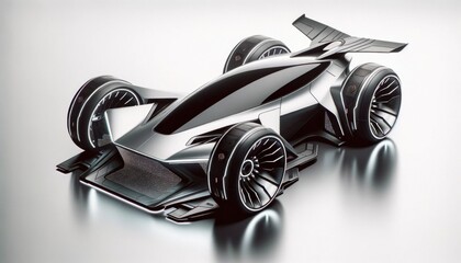 Sleek Futuristic Vehicle Concept in Dynamic Pose