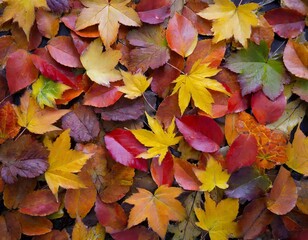 Naklejka na ściany i meble autumn leaves background 1