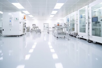 white clean room for lithium-ion battery assembly