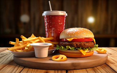 The Timeless Pair of Hamburger and Cola - hamburger and cola
