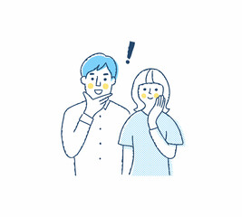 笑顔の若いカップル