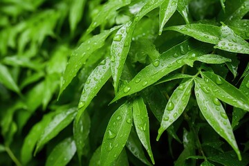 detailed image of mature tea leaves with visible leaf veins