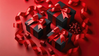Black Friday Red Ribboned Gifts Ready for Sale