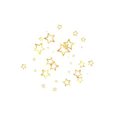 Gold sparkling star confetti.