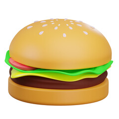 Burger 3D Illustration