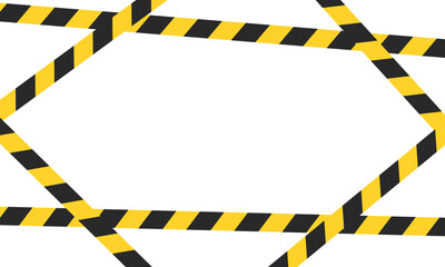 Warning tape background icon. Vector illustration in flat design