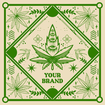 Marijuana in pattern style