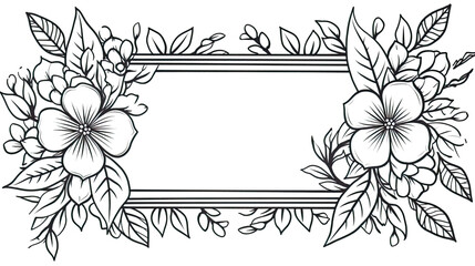 amazing floral rectangle frame 