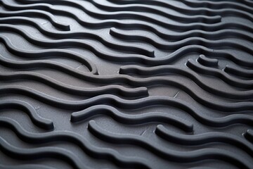 detail of rubber flooring with 3d embossing
