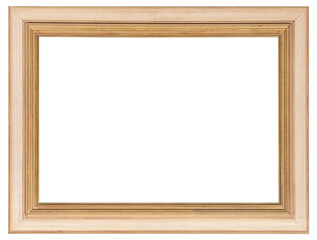 White wooden picture frame in PNG format on a transparent background.