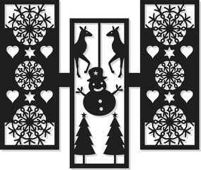 Christmas panel wall decor design