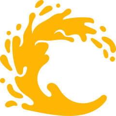 gradient water splash shape