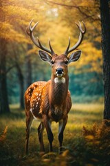 Naklejka na ściany i meble deer in the woods