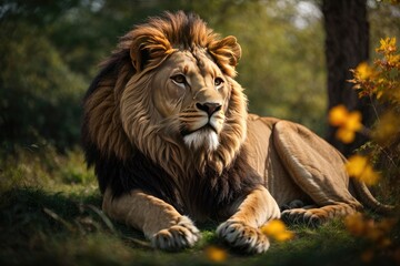 portrait of a lion