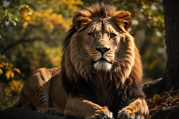 Naklejka premium portrait of a lion