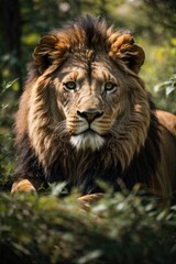 Naklejka premium portrait of a lion