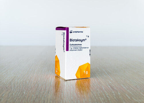 Packaging of Biotaksym (Cefotaximum) Polpharma, 1 g