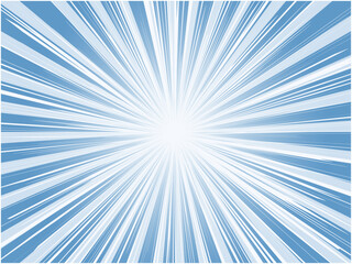 激しくスパークする集中線素材_ブルー