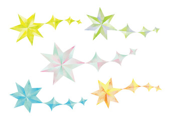 Obraz premium shooting stars like a jewel drawn in watercolor