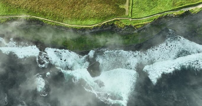 Morning view of Cliffs of Moher in 4k