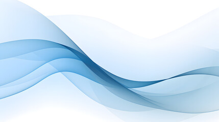 Blue and white business wave banner background. Generative AI.