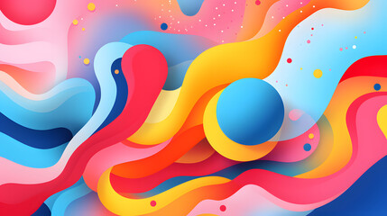 Fototapeta na wymiar Colorful abstract shapes backgrounds. Generative AI.