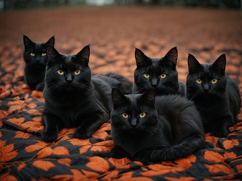 black cats in the photo
