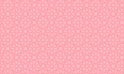 Islamic Geometric Pattern With Light Red Color