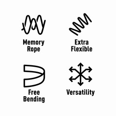 Memory Rope, Extra Flexible, Free Bending, Versatility informasion signs