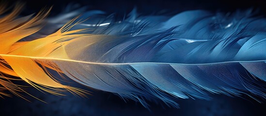 Detailed image of dreamcatcher feather surface - obrazy, fototapety, plakaty