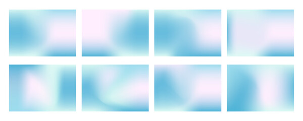 Obraz premium Winter colored gradient. Simple gradient background set