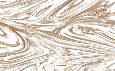 Abstract brown liquid marble wave background template design. Fluid art texture. Abstract backdrop with mixing paint effect. Liquid acrylic picture with flows and splashes