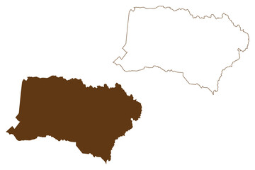 Shire of Mareeba (Commonwealth of Australia, Queensland state) map vector illustration, scribble sketch Mareeba map