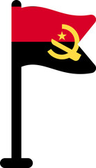 Flag filled shape Angola  Flag